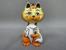 Lorna Bailey - a prototype figure depicting a Cat entitled 'Mothers Day' signed to the base, unique,