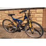 Apollo - an Apollo Unleashed mountain bike with front and rear suspension,