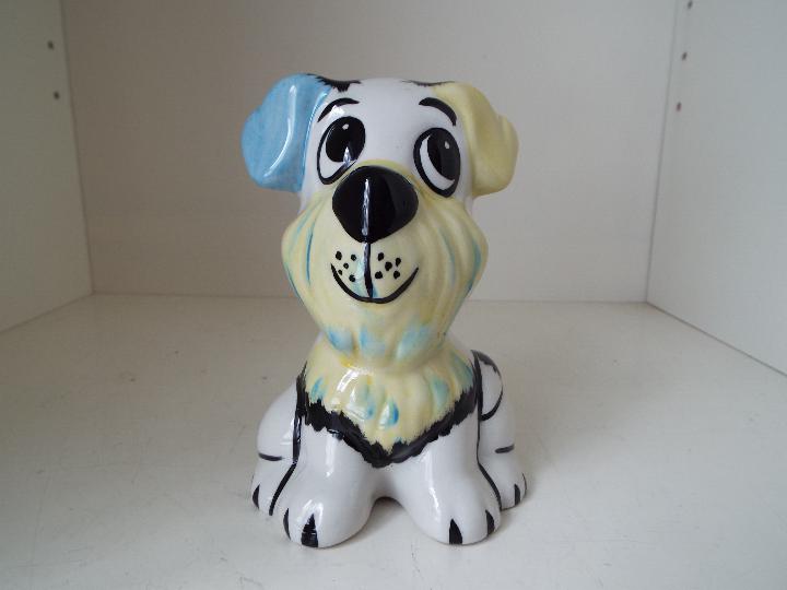 Lorna Bailey - a figurine depicting a Dog entitled 'Wuf-Wuf', signed to the base,