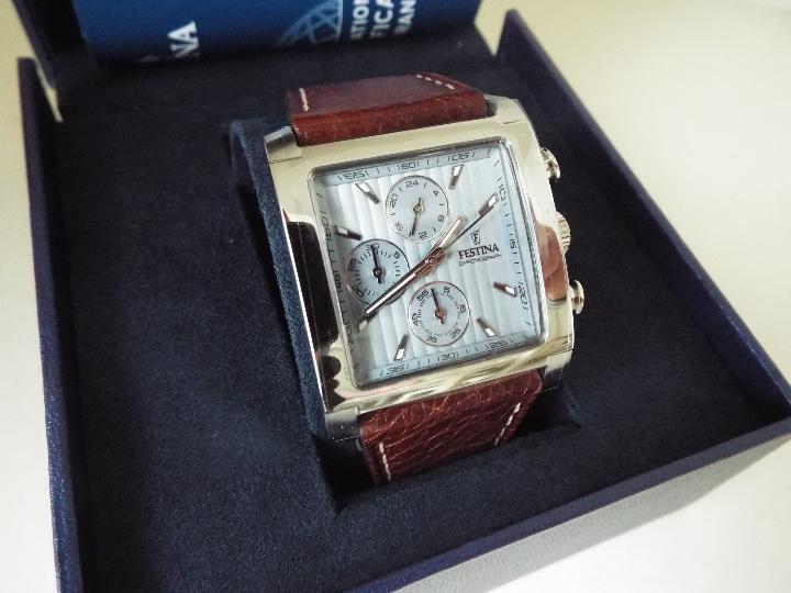 A gentleman's Festina chronograph wrist watch,
