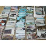 Deltiology - a collection in excess of 500 predominantly early to mid period postcards,