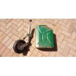 A 20-litre Jerry Can ca 1987 and a caravan / trailer jockey wheel [2]