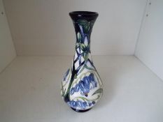 Moorcroft Pottery - a solifleur vase decorated in the 'Otley Chevin' pattern, 16.