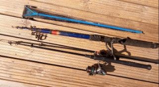 Angling - a telescopic fishing rod with a Shakespeare Pro Touch 210 - 030 fishing real, a Style 4.