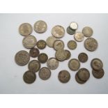 Pre-decimal coins - a quantity of Shillings and Sixpences