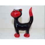 Lorna Bailey - a figurine depicting a Cat entitled Precious, red and black colourway,