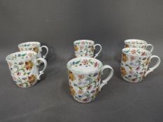 Minton - six mugs decorated in the Haddon Hall pattern [6]