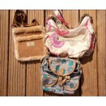 Handbags - three handbags to include a summer floral bag,