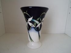 Moorcroft Pottery - a flared vase, Trial piece, decorated in the 'Twenty Winters' pattern, 15.