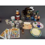 Popeye - A mixed lot of Popeye related collectables to include decanter, mugs, bowls, cups,