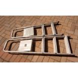 Two sets of aluminium A-frame step ladders [2]