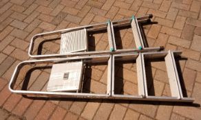 Two sets of aluminium A-frame step ladders [2]