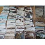 Deltiology - a collection in excess of 400 predominantly early to mid period postcards,