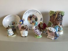 Beatrix Potter - a collection of Beatrix Potter items to include Beswick Jemima Puddleduck figure,