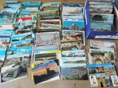 Deltiology - a collection in excess of 400 standard size and larger format modern postcards, UK,