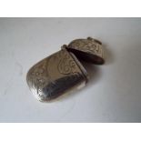 A silver plated vesta case, approx 4.