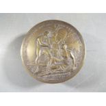 A brass snuff box, approx 2.