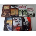 Seven World War Two books as illustrated