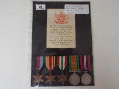World War Two (WW2) campaign medals - 5440668 Cpl Harry Richard Wire, 1939-1945 Star, Africa Star,
