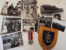 World War Two (WW2) campaign medal awarded to an unidentified WRN, War medal with ribbon,
