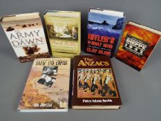 A collection of six military interest hardback books to include The Anzacs: Patsy Adam-Smith,