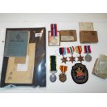 World War Two (WW2) campaign medals - S Sgt H R H Green, 1939-1945 Star, Africa Star,
