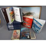 A collection of military aviation interest to include 10 binders of Warplane magazine,
