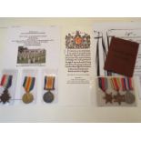 World War One (WW1) and World War Two (WW2) campaign medals (Father and Son) - WW1: 15992 Pte