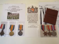 World War One (WW1) and World War Two (WW2) campaign medals (Father and Son) - WW1: 15992 Pte