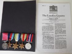 World War Two (WW2) campaign medal - Herbert C Downs,