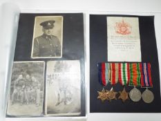 World War Two (WW2) campaign medals - Pte George Styring, 1497093, 1939-1945 Star, Italy Star,