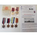 World War Two (WW2) campaign medals - C/JX 90859 Leading Stoker Frederick Joseph Booker,