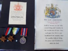 World War Two (WW2) campaign medals - Carpenter William Nylander, Merchant Navy, 1939-1945 Star,