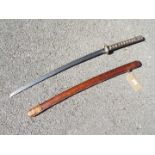 Japanese sword - adapted from a campaign officer's sword ca 1939-45 in occupied territory by local