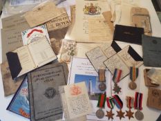 World War One (WW1) and World War Two (WW2) campaign medals (Father and Son) - WW1: 10887 Pte