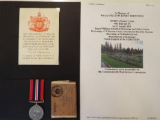 World War Two (WW2) campaign medals - 4984837 Pte William Henry Browning, Pioneer Corps, War medal,