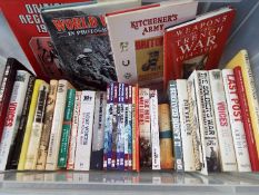 World War One (WW1) - a collection of approximately 34 hardback and paperback books, as illustrated,