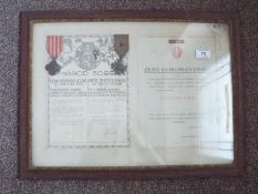 World War Two (WW2) - a Czechoslovakia display plaque, Narod Sobe,