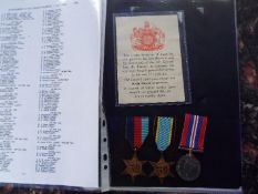World War Two (WW2) campaign medals - 132846 Flying Officer Harold Laverick, 1939-1945 Star,