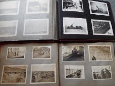World War Two (WW2) - two albums of original photographs, topographical depicting life in Greece,