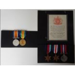 World War One (WW1) and World War Two (WW2) (Father and Son) campaign medals - WW1: Spr J N