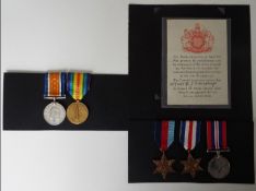 World War One (WW1) and World War Two (WW2) (Father and Son) campaign medals - WW1: Spr J N