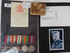 World War Two (WW2) campaign medals - Lance Sgt William Fraser Pymer, 1939-1945 Star, Africa Star,