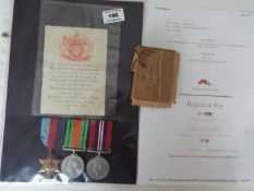 World War Two (WW2) campaign medals - 7368806 Private Reginald Arthur Clark, 1939-1945 Star,