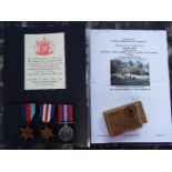 World War Two (WW2) campaign medals - 14287644 Private Herbert Sydney Houldin, 1939-1945 Star,