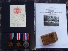 World War Two (WW2) campaign medals - 14287644 Private Herbert Sydney Houldin, 1939-1945 Star,