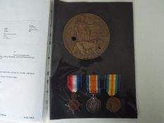 World War One (WW1) and World War Two (WW2) (Father and Son) campaign medals - WW1: Edward Francis