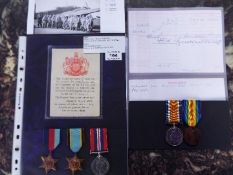 World War One (WW1) and World War Two (WW2) (Father and Son) campaign medals - WW1: Sergeant James