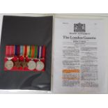 World War Two (WW2) campaign medals - 152298 Gunner David Alexander Donald,