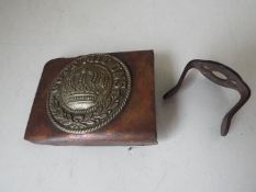 World War One (WW1) - an Imperial German army buckle badge 'Got Mit Uns' with buckle (badge